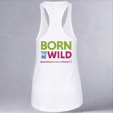 Rocky Mountain Wolf Project - Ladies Racerback Tank - White