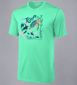 Tour de Turtles - Sport-Tek Posi-UV Pro Tee - Seafoam