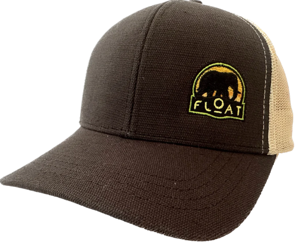 FLOAT Elephant Hat 2023 - econscious Eco Trucker Hat - Black/Oyster