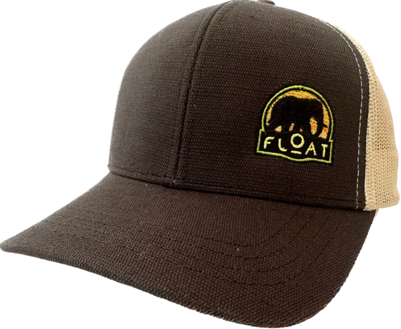 FLOAT Elephant Hat 2023 - econscious Eco Trucker Hat - Black/Oyster