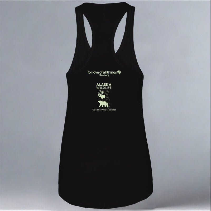 Alaska Wildlife Conservation Center - Ladies Racerback Tank - Black