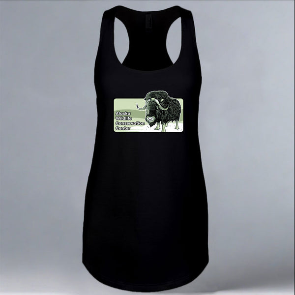 Alaska Wildlife Conservation Center - Ladies Racerback Tank - Black