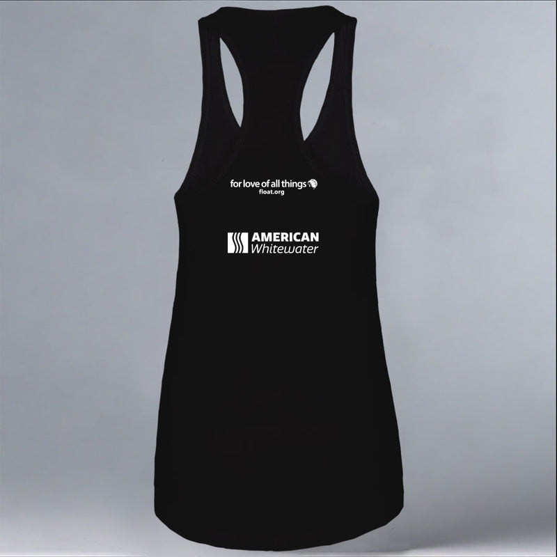 American Whitewater - Ladies Racerback Tank - Black