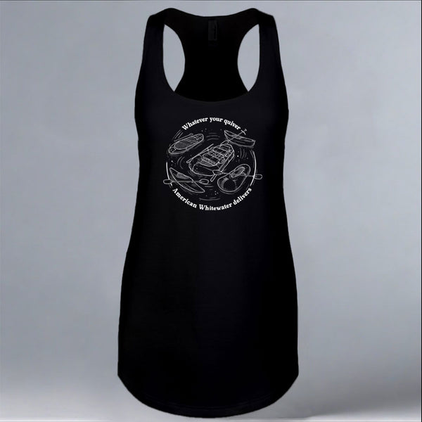 American Whitewater - Ladies Racerback Tank - Black