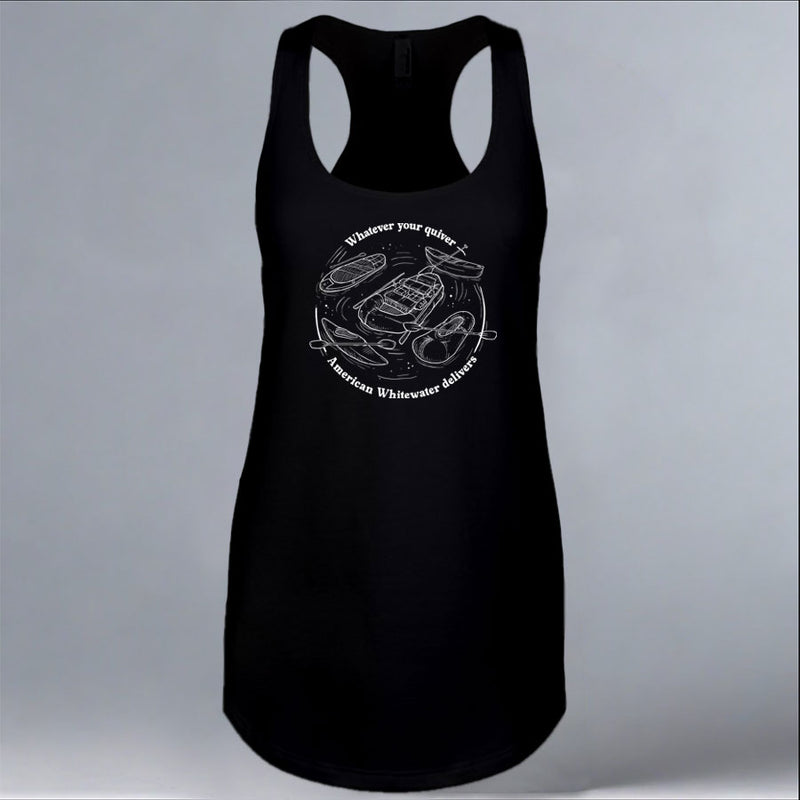 American Whitewater - Ladies Racerback Tank - Black