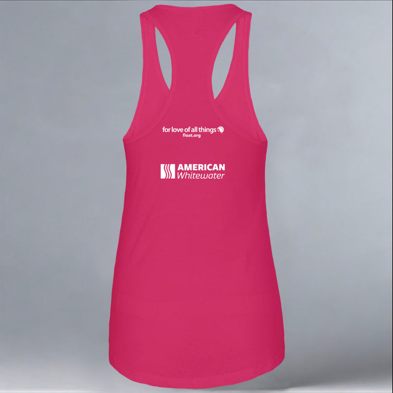 American Whitewater - Ladies Racerback Tank - Raspberry