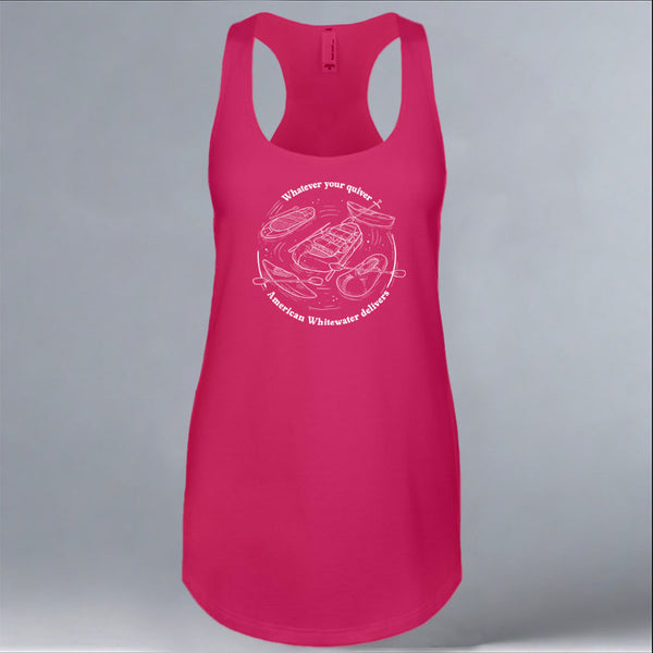 American Whitewater - Ladies Racerback Tank - Raspberry