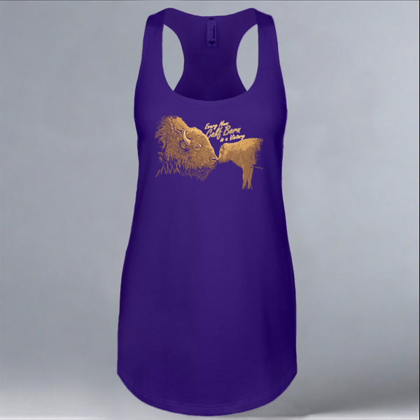 Buffalo Field Campaign - Ladies Racerback Tank - Purple Rush
