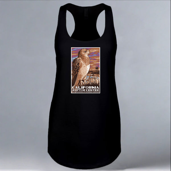 California Raptor Center - Ladies Racerback Tank - Black