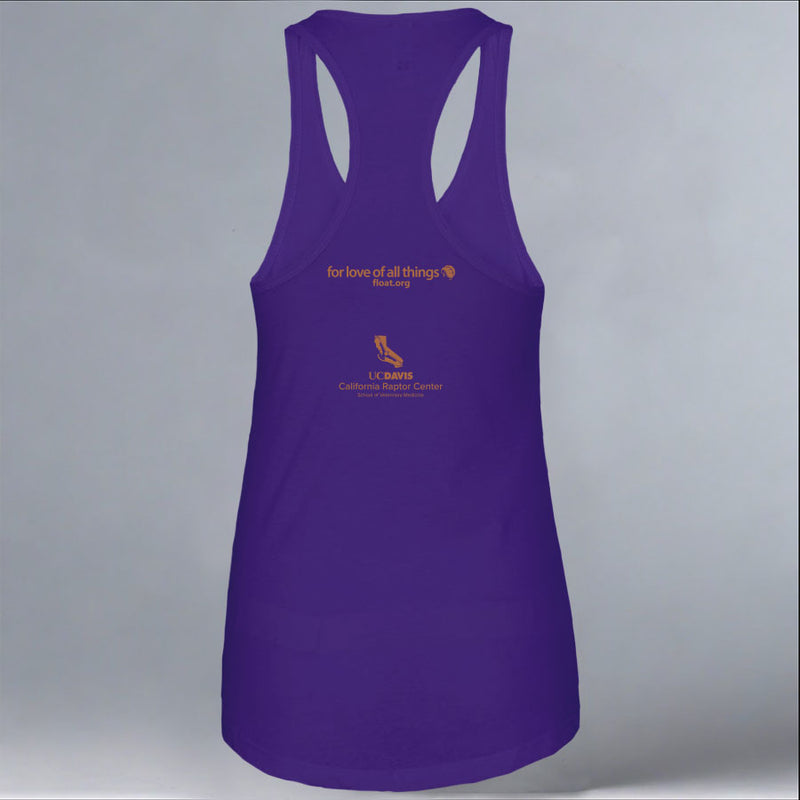 California Raptor Center - Ladies Racerback Tank - Purple Rush