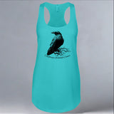 California Wildlife Center - Ladies Racerback Tank - Tahiti Blue