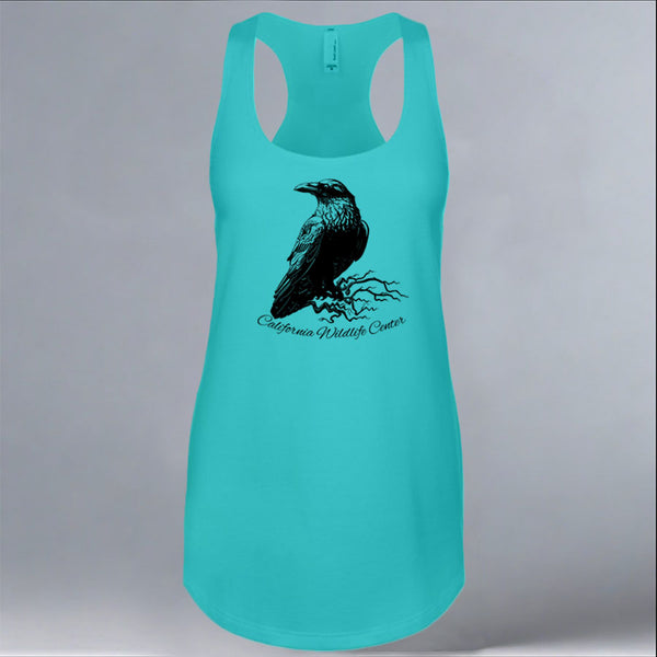 California Wildlife Center - Ladies Racerback Tank - Tahiti Blue