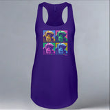 Noelle - Ladies Racerback Tank - Purple Rush