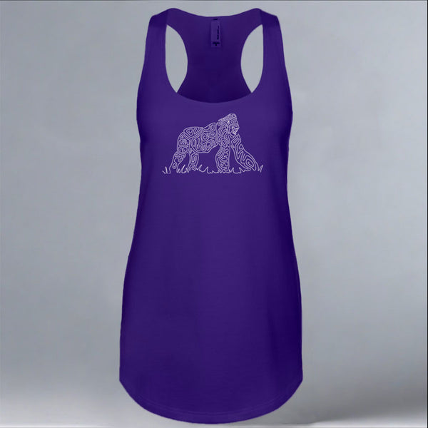 Gorilla Doctors - Ladies Racerback Tank - Purple Rush