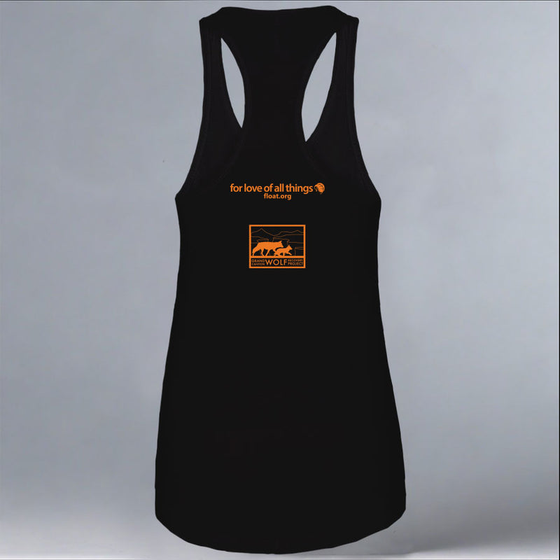 Grand Canyon Wolf Recovery Project - Ladies Racerback Tank - Black