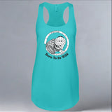Jungle Friends - Ladies Racerback Tank - Tahiti Blue