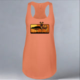 Painted Dog Conservation Inc. - Ladies Racerback Tank - Light Orange