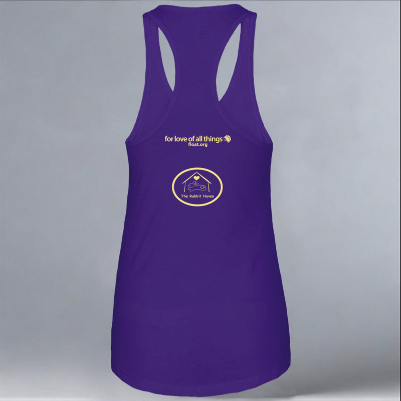 Rabbit Haven - Ladies Racerback Tank - Purple Rush
