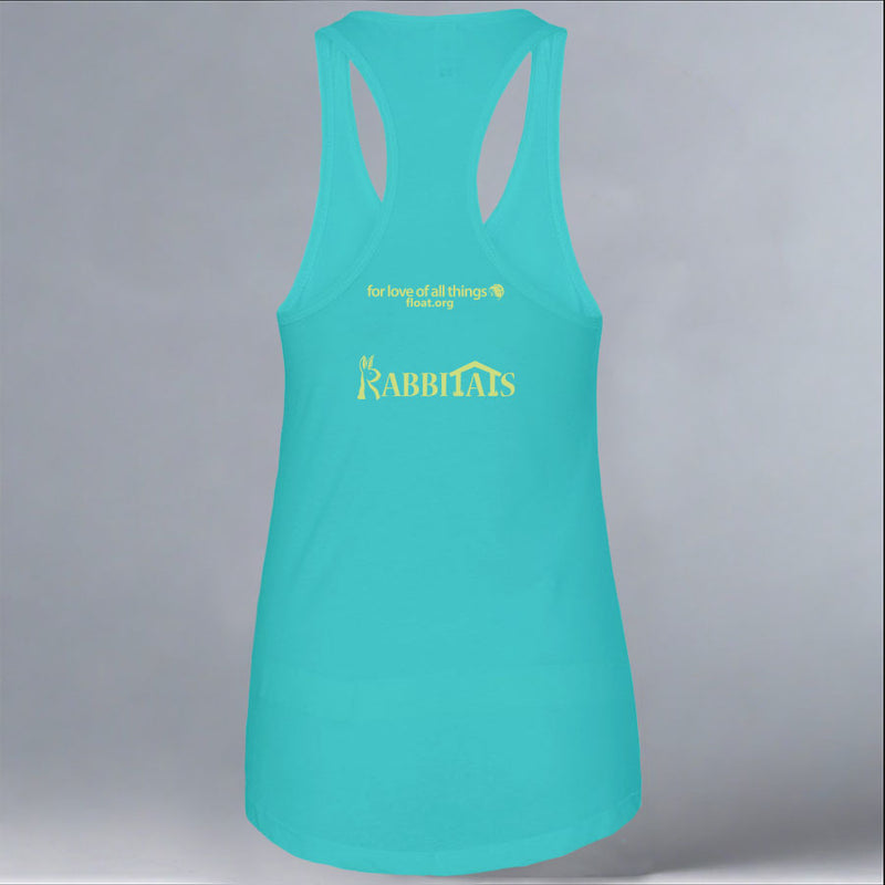 Rabbitats - Ladies Racerback Tank - Tahiti Blue