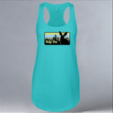 Rabbitats - Ladies Racerback Tank - Tahiti Blue