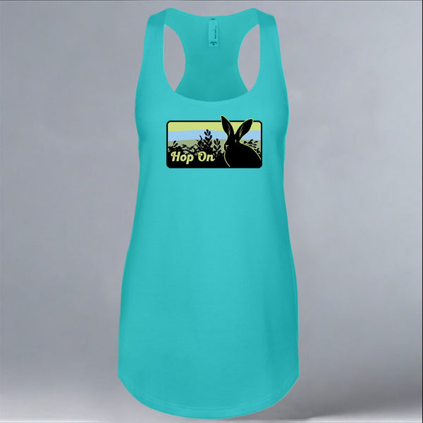 Rabbitats - Ladies Racerback Tank - Tahiti Blue