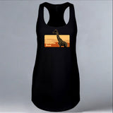 Save Giraffes Now - Ladies Racerback Tank - Black