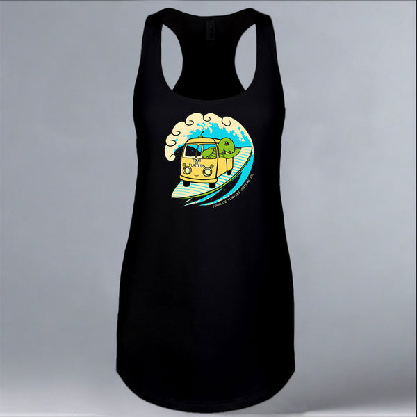 Tour de Turtles - Ladies Racerback Tank - Black