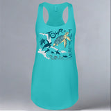 Tour de Turtles - Ladies Tank - Tahiti