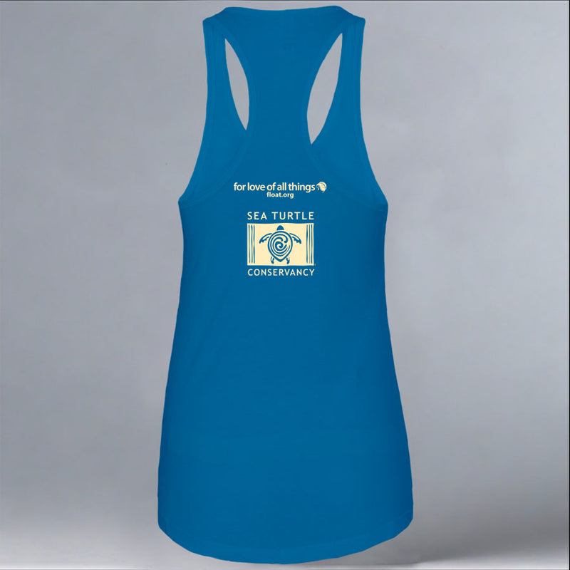 Tour de Turtles - Ladies Racerback Tank - Turquoise