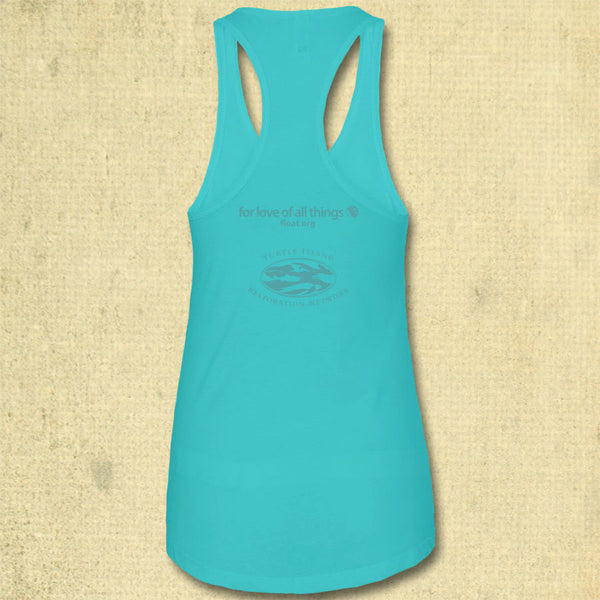 TIRN - Ladies Racerback Tank - Tahiti Blue