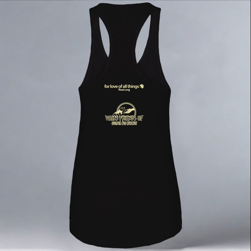 Wheek On! - Ladies Racerback Tank - Black