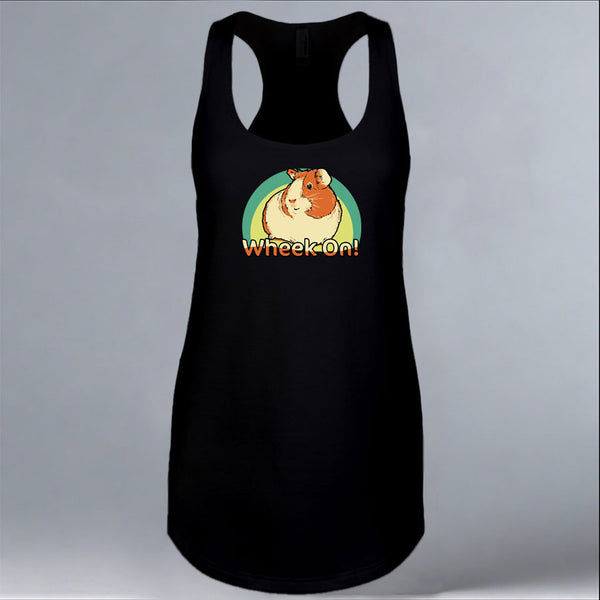 Wheek On! - Ladies Racerback Tank - Black