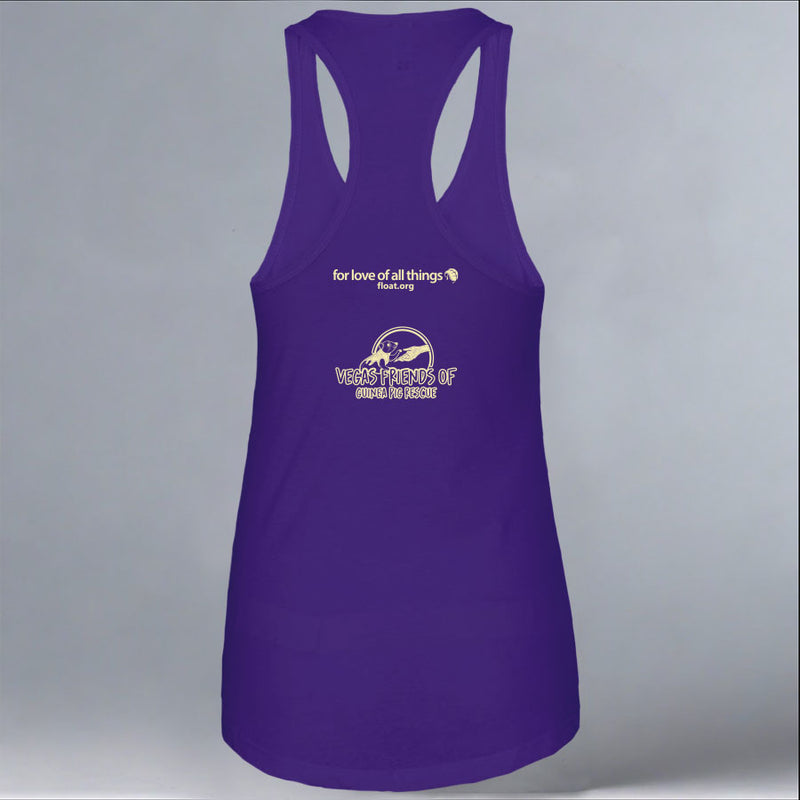 Wheek On! - Ladies Racerback Tank - Purple Rush