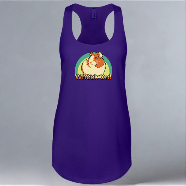 Wheek On! - Ladies Racerback Tank - Purple Rush