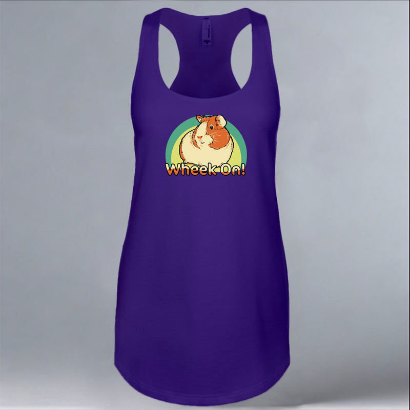 Wheek On! - Ladies Racerback Tank - Purple Rush