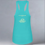 Wheek On! - Ladies Racerback Tank - Tahiti Blue