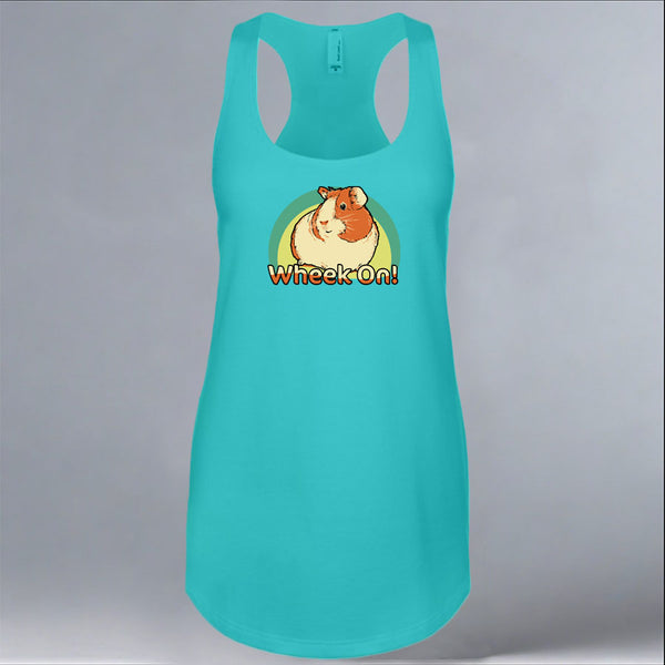 Wheek On! - Ladies Racerback Tank - Tahiti Blue