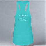 Respect the Locals - Ladies Racerback Tank - Tahiti Blue