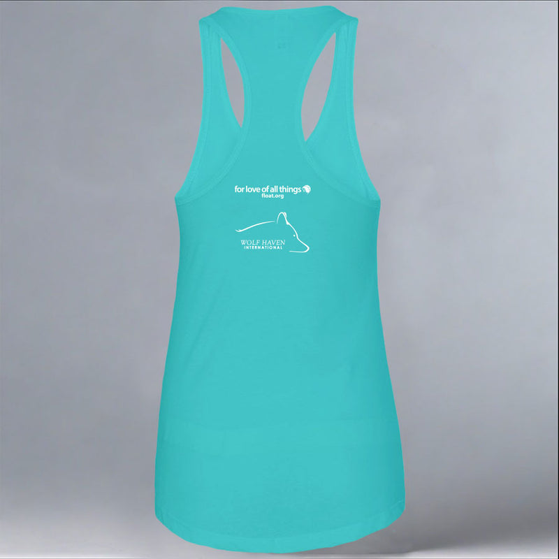 Respect the Locals - Ladies Racerback Tank - Tahiti Blue