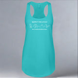 Respect the Locals - Ladies Racerback Tank - Tahiti Blue