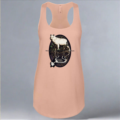 Wolf Haven - Ladies Racerback Tank - Light Orange