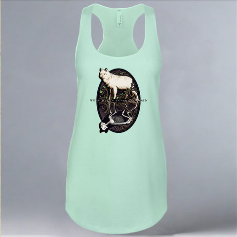 Wolf Haven - Ladies Racerback Tank - Mint