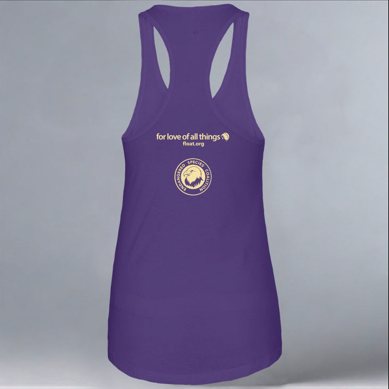 Queen of the Tetons - Ladies Racerback Tank - Purple Rush