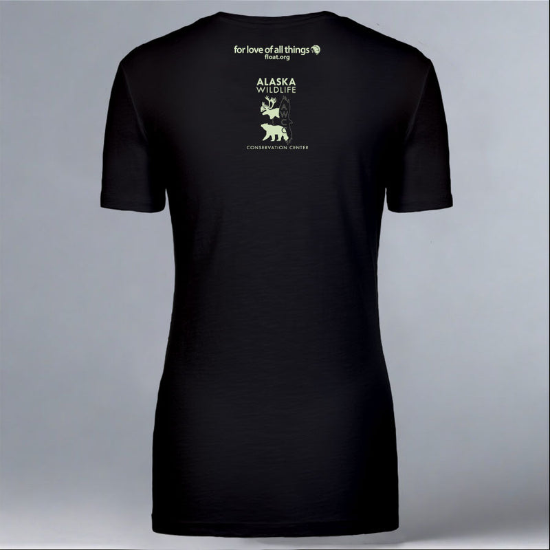 Alaska Wildlife Conservation Center - Ladies V-Neck - Black