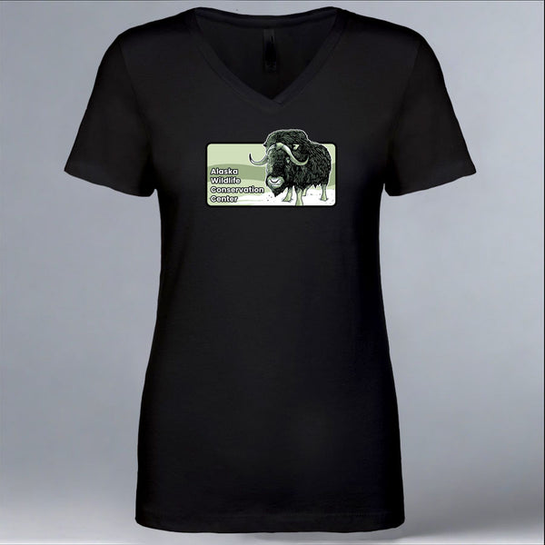 Alaska Wildlife Conservation Center - Ladies V-Neck - Black