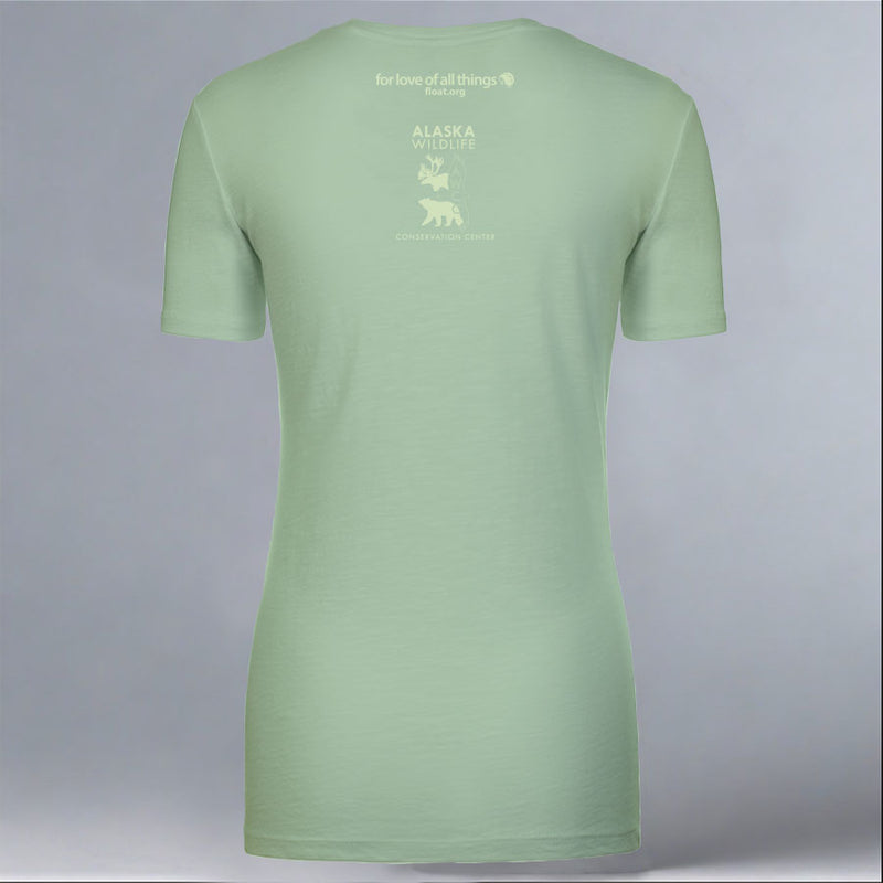 Alaska Wildlife Conservation Center - Ladies V-Neck - Mint