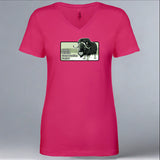 Alaska Wildlife Conservation Center - Ladies V-Neck - Raspberry