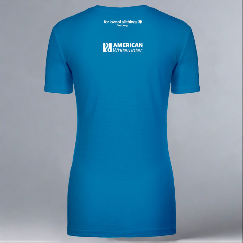 American Whitewater - Ladies V-Neck - Turquoise