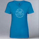 American Whitewater - Ladies V-Neck - Turquoise