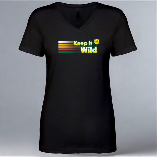 Keep it Wild - Ladies V-Neck - Black